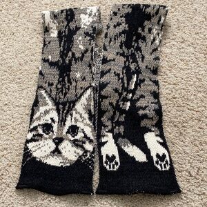 Green 3 Recycled Cotton Cat Scarf.